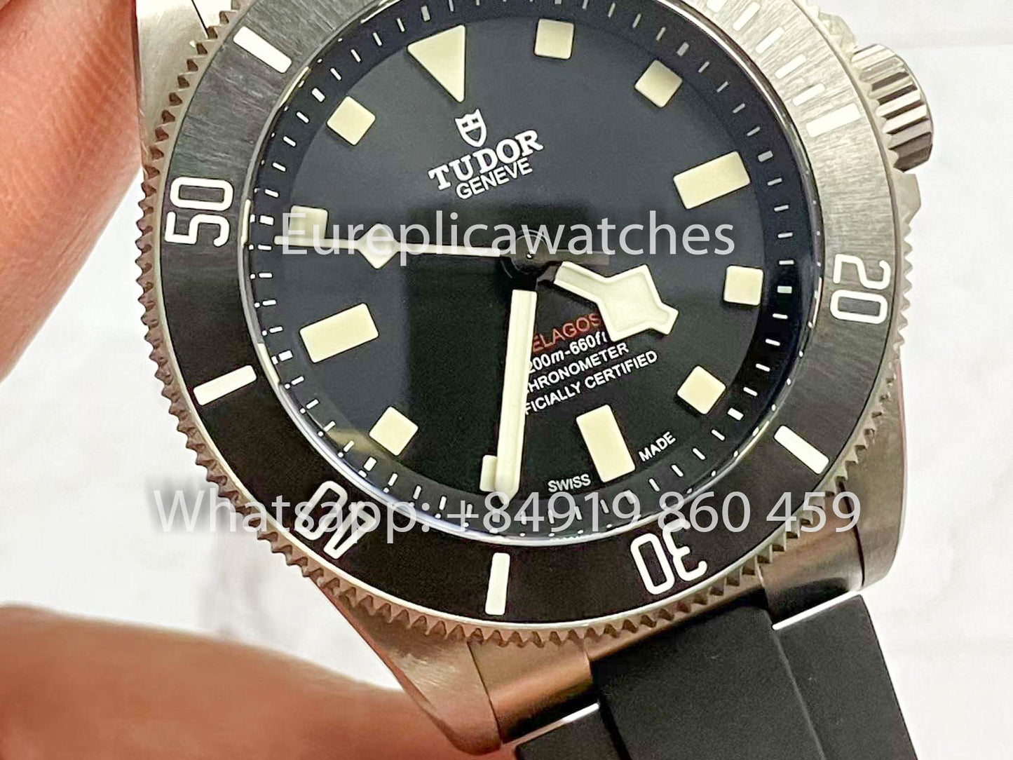 Bracelet en caoutchouc clone TUDOR PELAGOS M25600TB-0001 M+ Factory 1:1