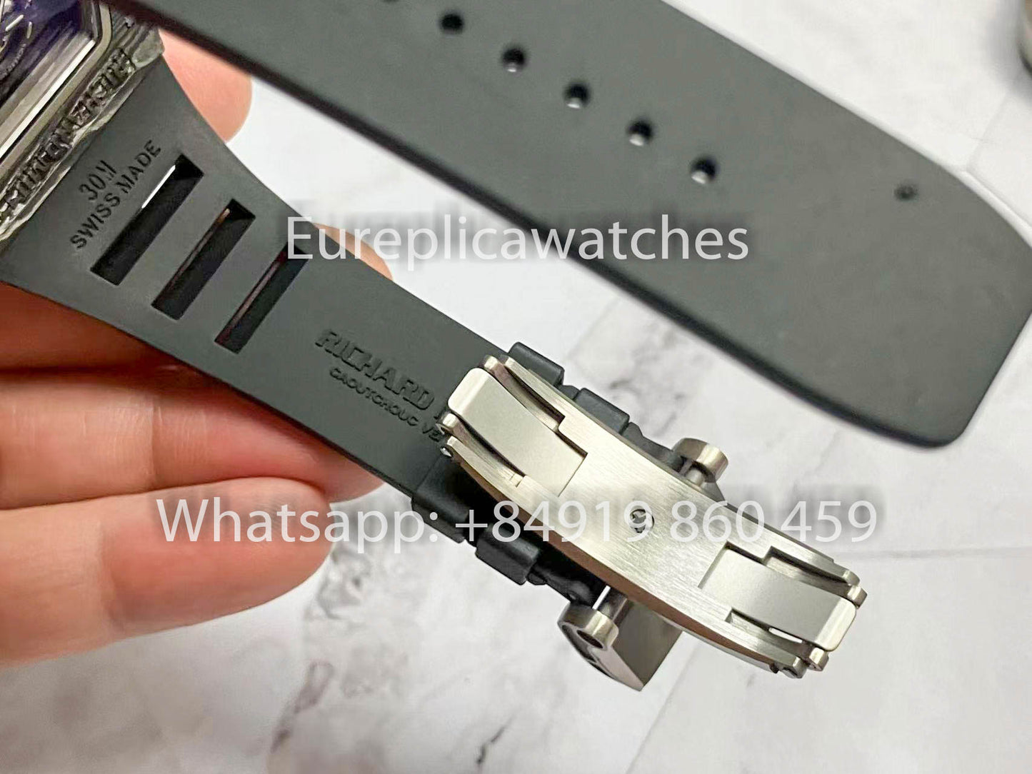 RICHARD MILLE RM055 Boîtier en fibre de carbone 1:1 Meilleur clone APS Factory Cadran en bronze