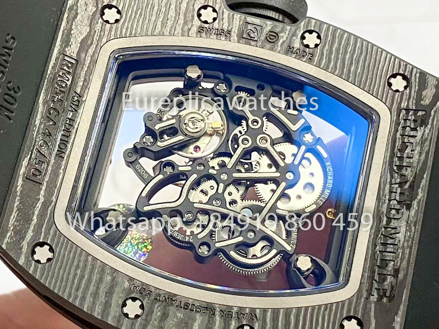 RICHARD MILLE RM055 Boîtier en fibre de carbone 1:1 Meilleur clone APS Factory Cadran en bronze