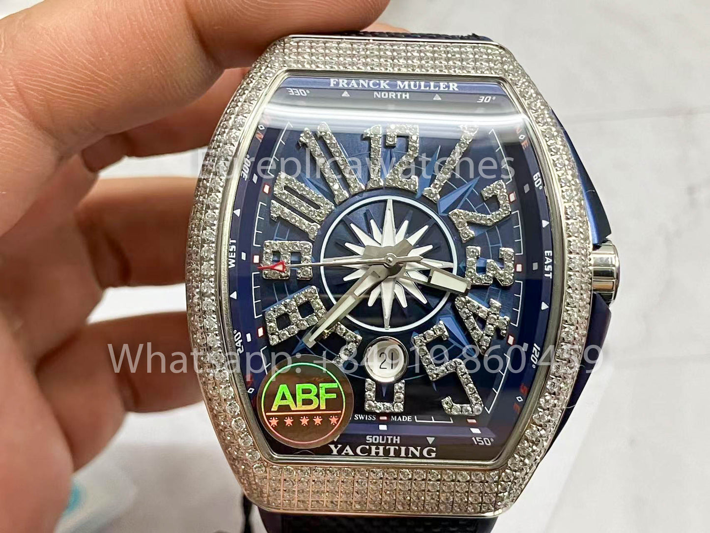 Franck Muller Mens Collection V45 SC DT Yachting 1:1 Best Edition ZF Factory Blue Dial Swiss ETA9015