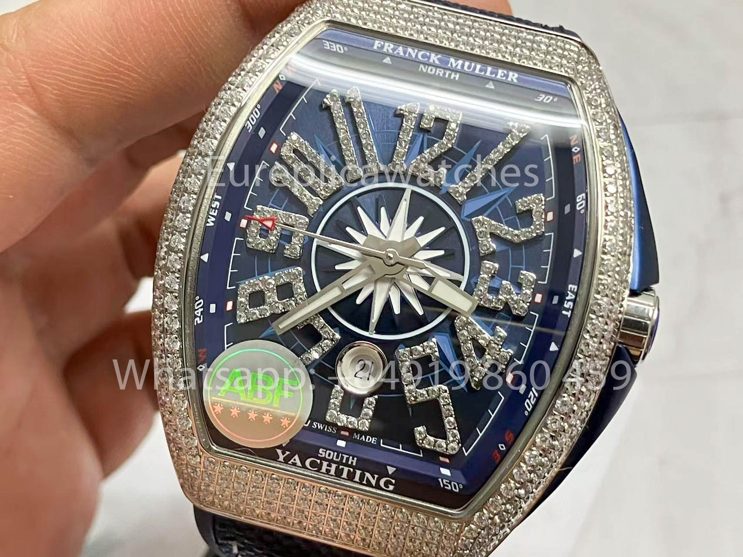 Franck Muller Mens Collection V45 SC DT Yachting 1:1 Best Edition ZF Factory Blue Dial Swiss ETA9015