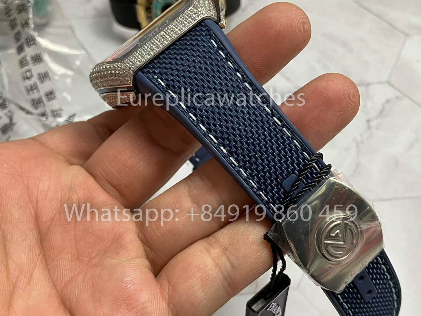 Franck Muller Mens Collection V45 SC DT Yachting 1:1 Best Edition ZF Factory Blue Dial Swiss ETA9015