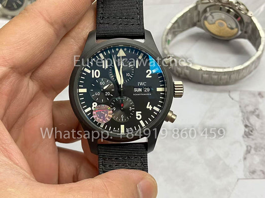 IWC Pilot IW389101 1:1 Best Edition ZF Factory Ceramics Black Dial