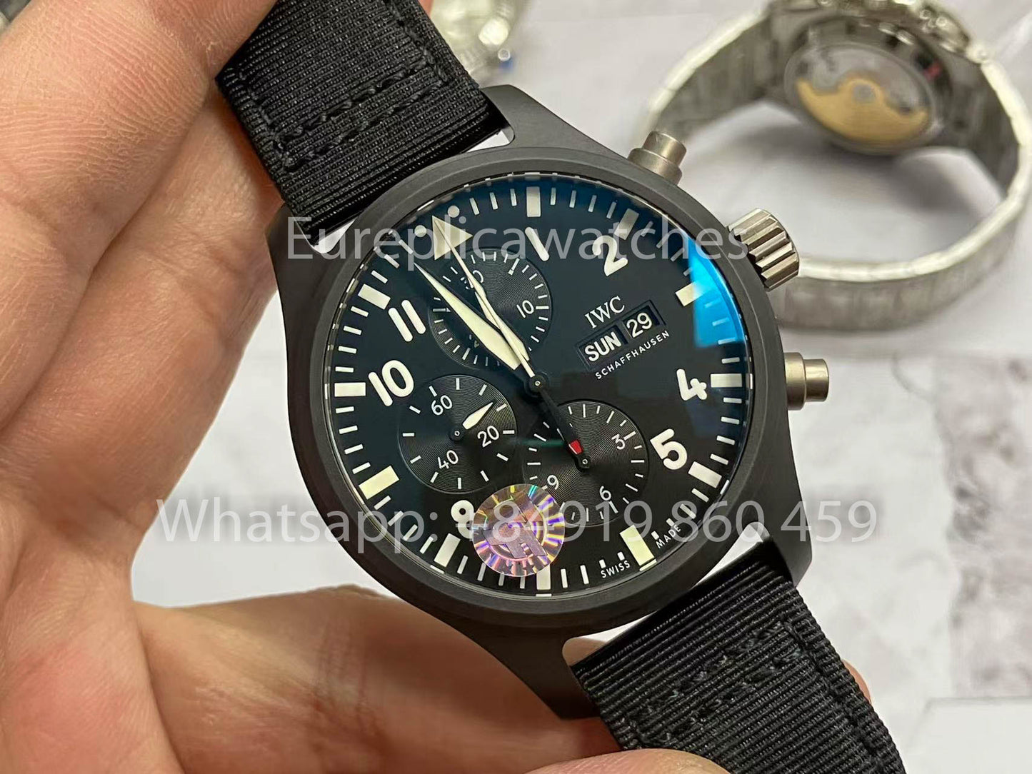 IWC Pilot IW389101 1:1 Best Edition ZF Factory Ceramics Black Dial