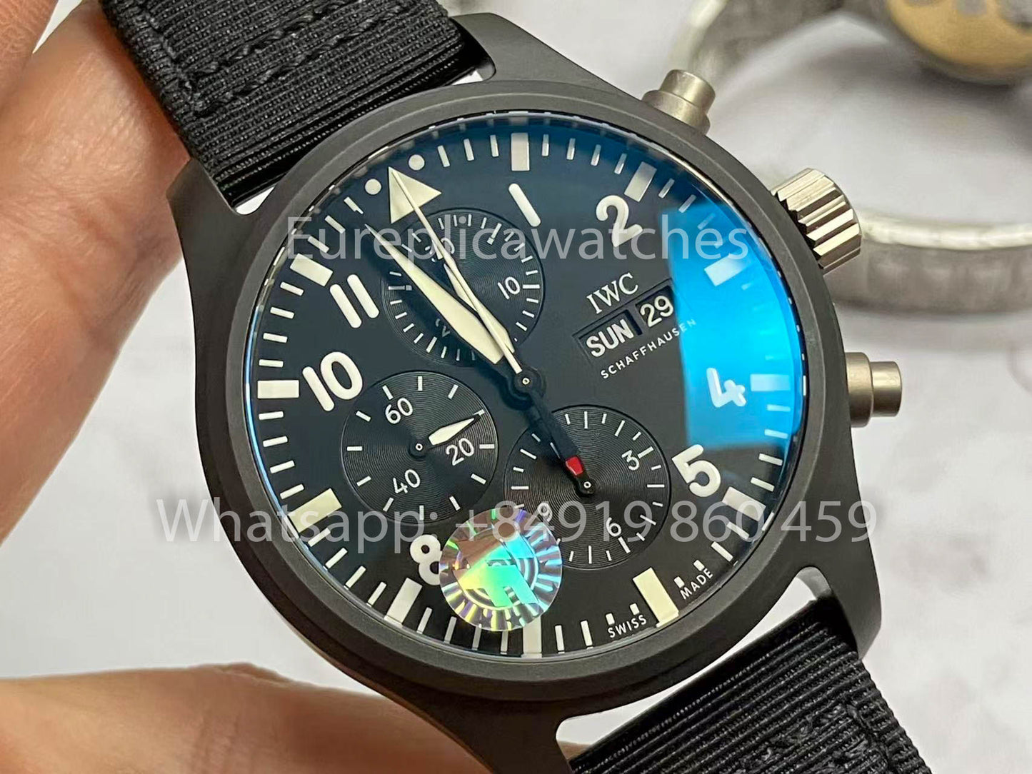 IWC Pilot IW389101 1:1 Best Edition ZF Factory Ceramics Black Dial