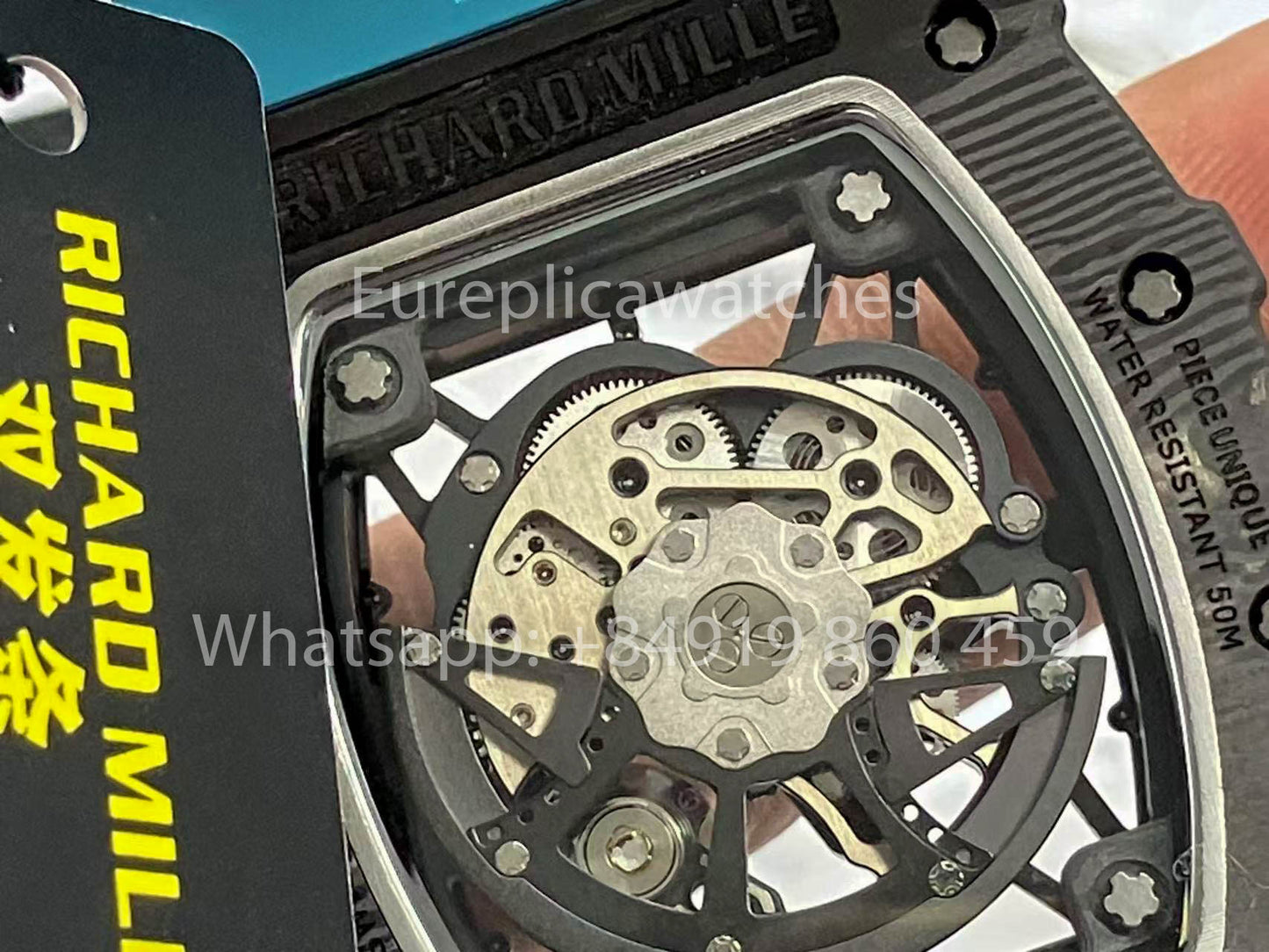 Richard Mille RM035-02 1:1 Best Clone R7 Factory NTPT Carbon Case Blue Strap