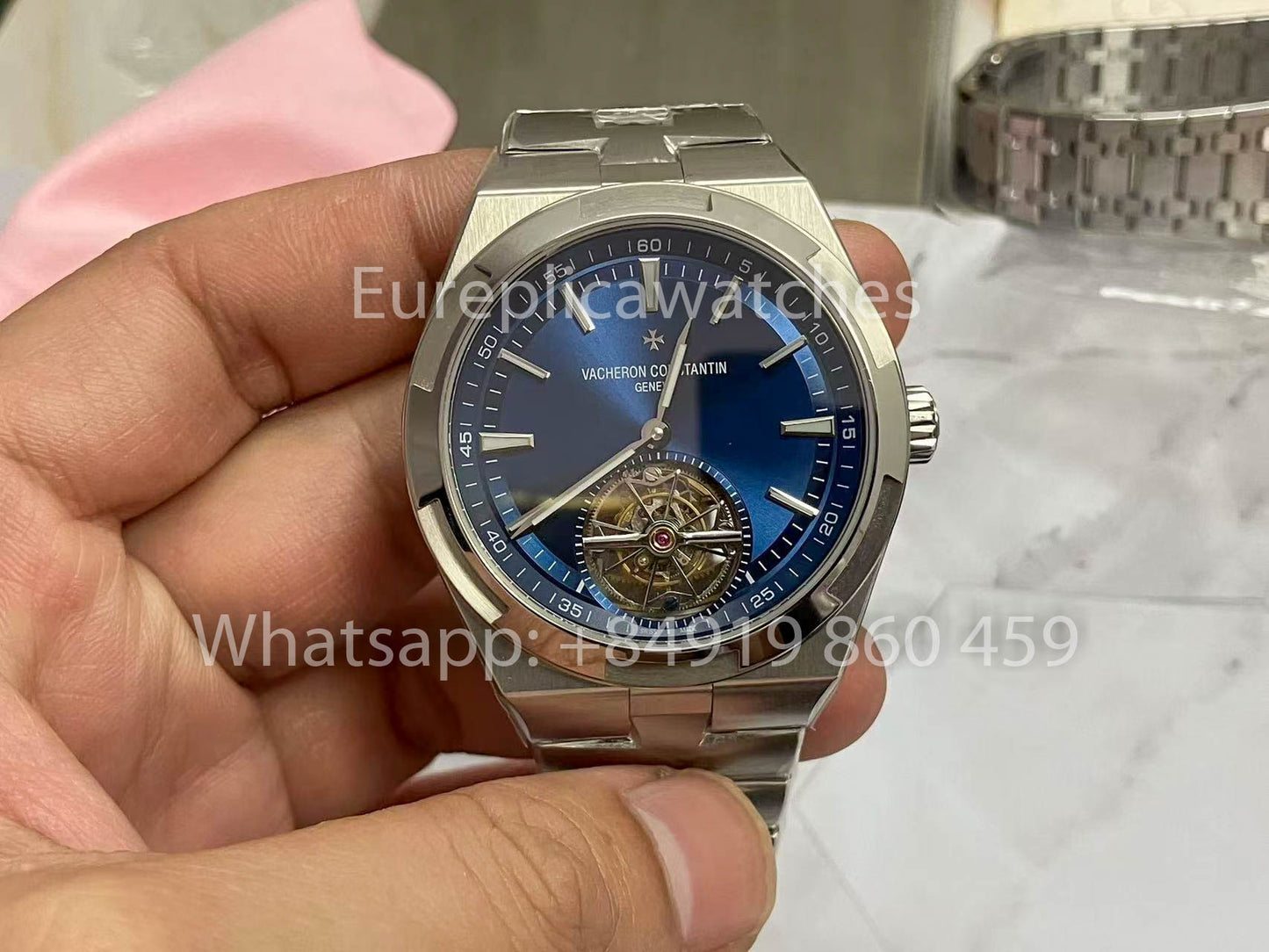 Vacheron Constantin Overseas Tourbillon 6000V/110A-B544 1:1 Best Edition BBR Factory Blue Dial