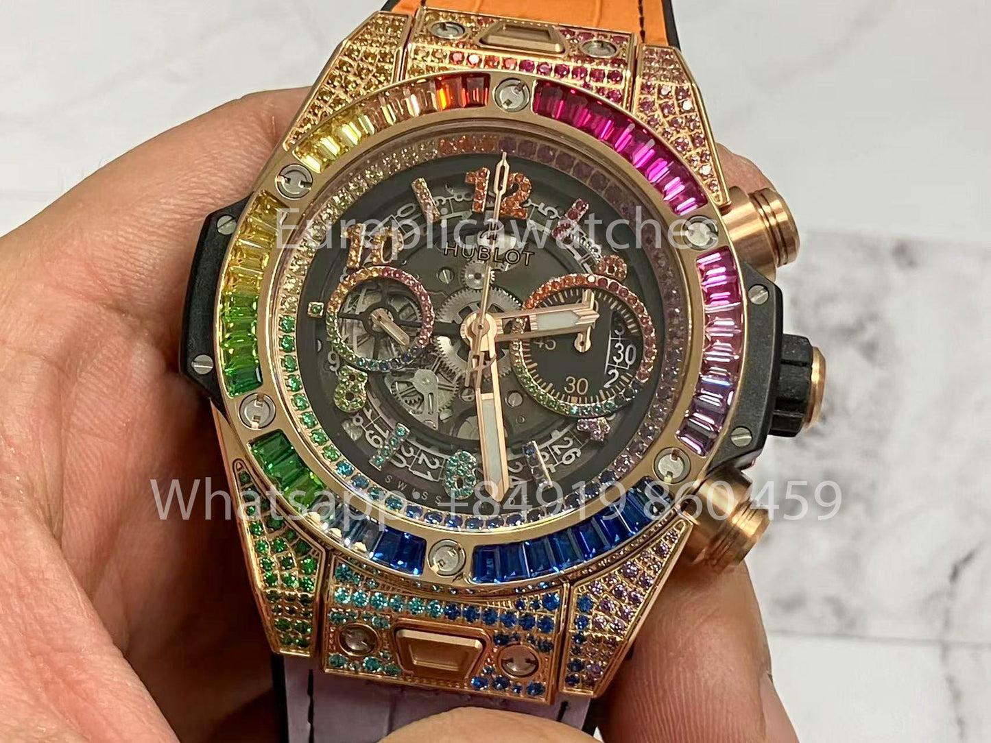 Hublot Big Bang King Gold Rainbow 411.OX.9910.LR.0999 1:1 Meilleure édition BBF Factory 