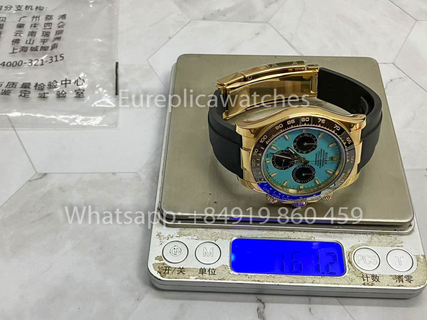 Rolex Daytona 126518LN Türkisblau 1:1 Beste Version Custom Gold 18 Karat