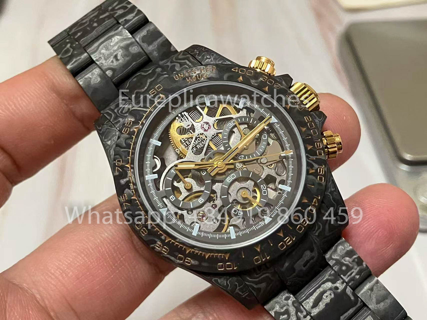 Rolex Daytona Carbon Shadow en or ZIF REMOULD 1:1 Meilleure montre personnalisée clone
