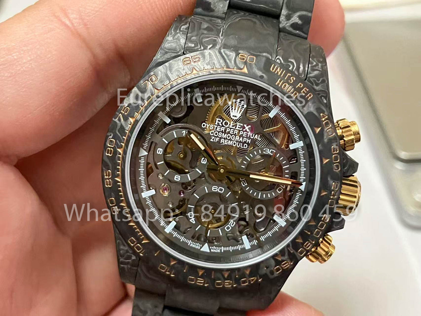 Rolex Daytona Carbon Shadow en or ZIF REMOULD 1:1 Meilleure montre personnalisée clone