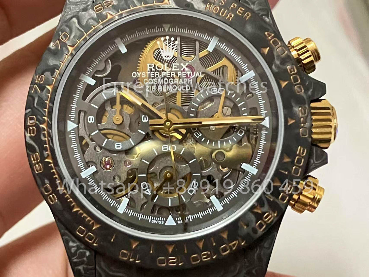 Rolex Daytona Carbon Shadow en or ZIF REMOULD 1:1 Meilleure montre personnalisée clone