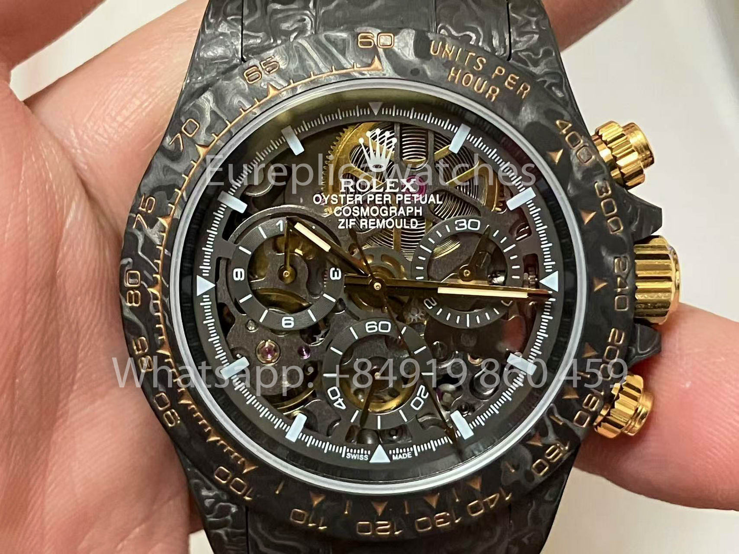 Rolex Daytona Carbon Shadow en or ZIF REMOULD 1:1 Meilleure montre personnalisée clone