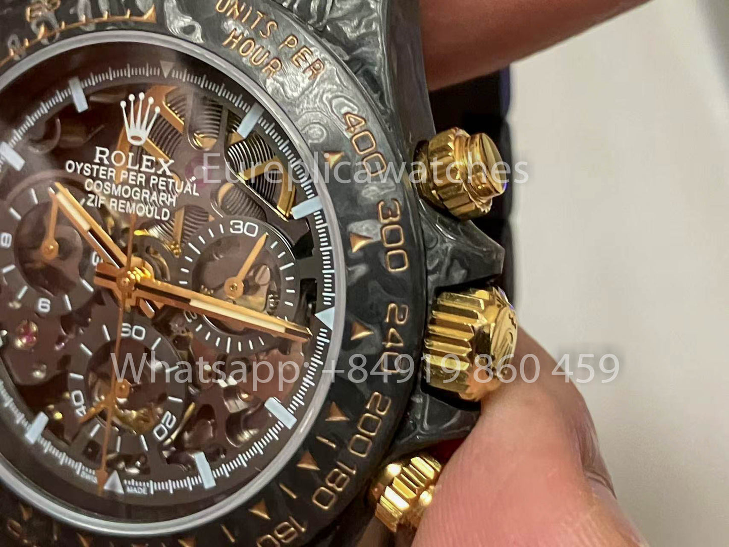 Rolex Daytona Carbon Shadow en or ZIF REMOULD 1:1 Meilleure montre personnalisée clone