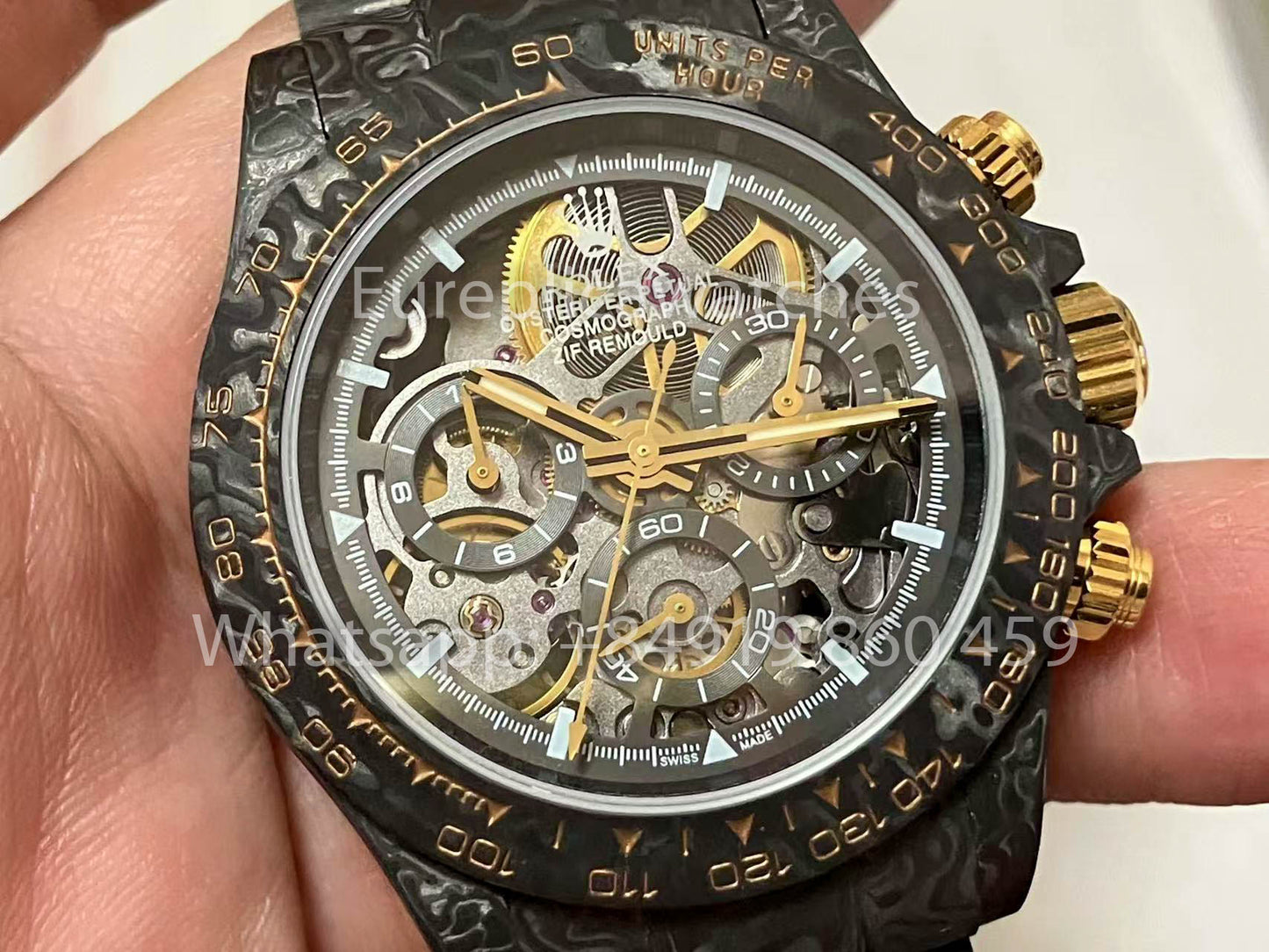 Rolex Daytona Carbon Shadow en or ZIF REMOULD 1:1 Meilleure montre personnalisée clone