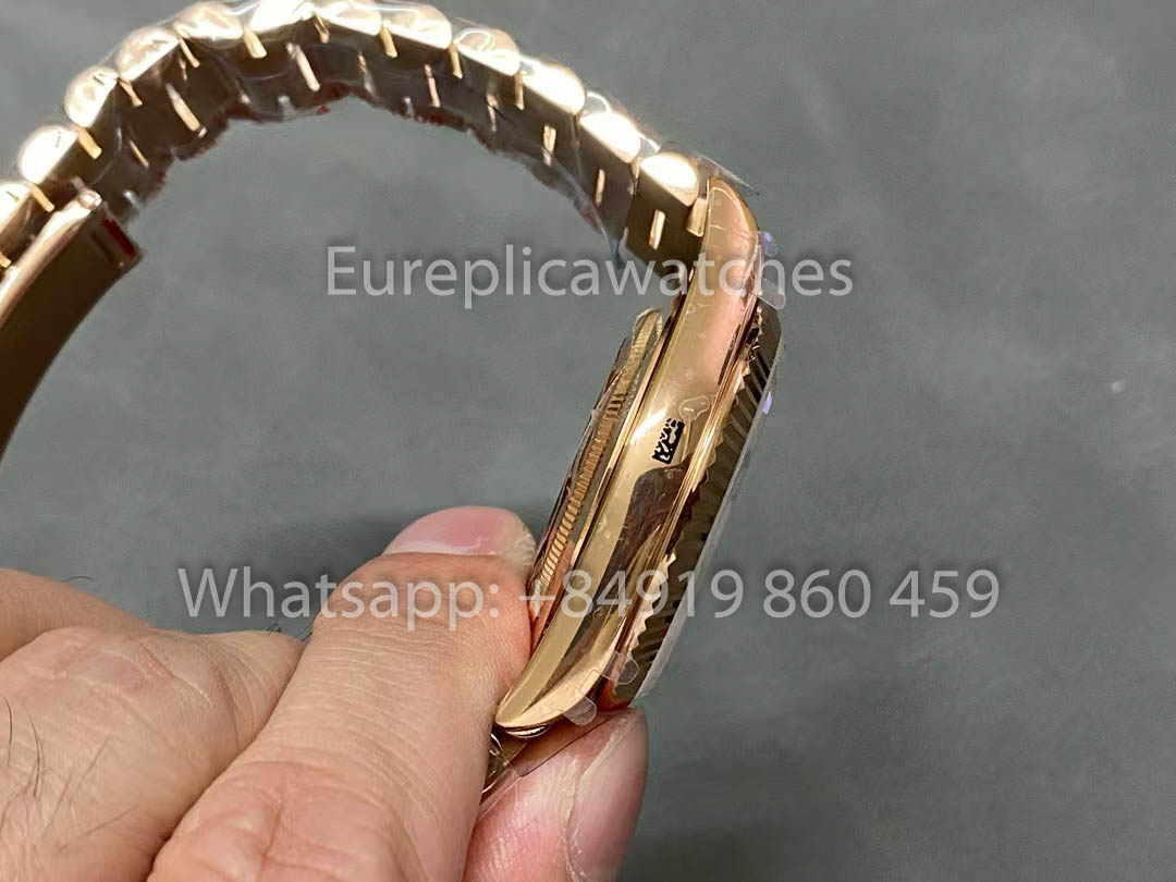 Rolex Day Date 40 228235 Rose Gold Green Dial 1:1 Best Version QF Factory