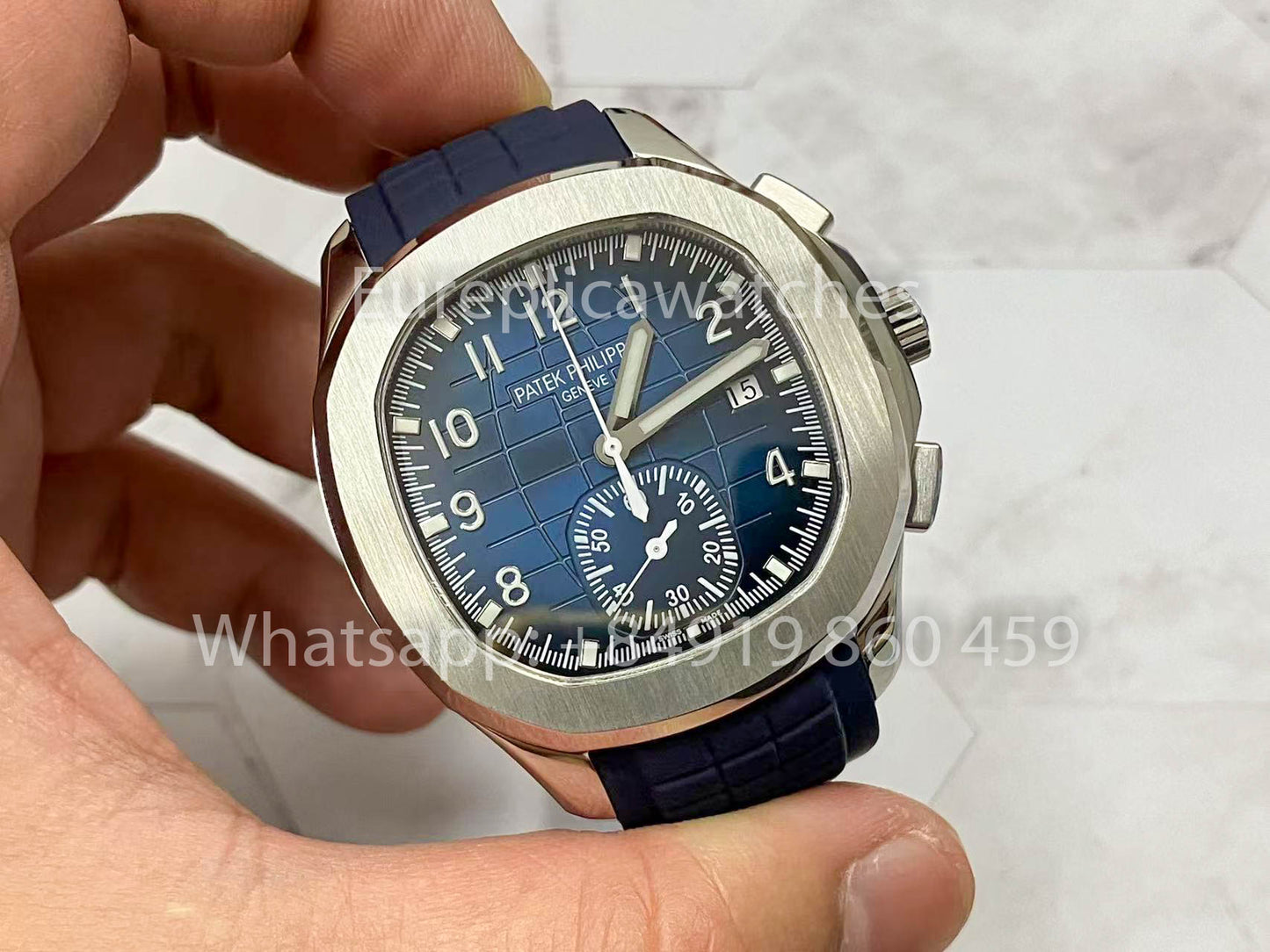 Patek Philippe Aquanaut 5968A-001 Blaues Kautschukarmband 1:1 Beste Version 3K Fabrik