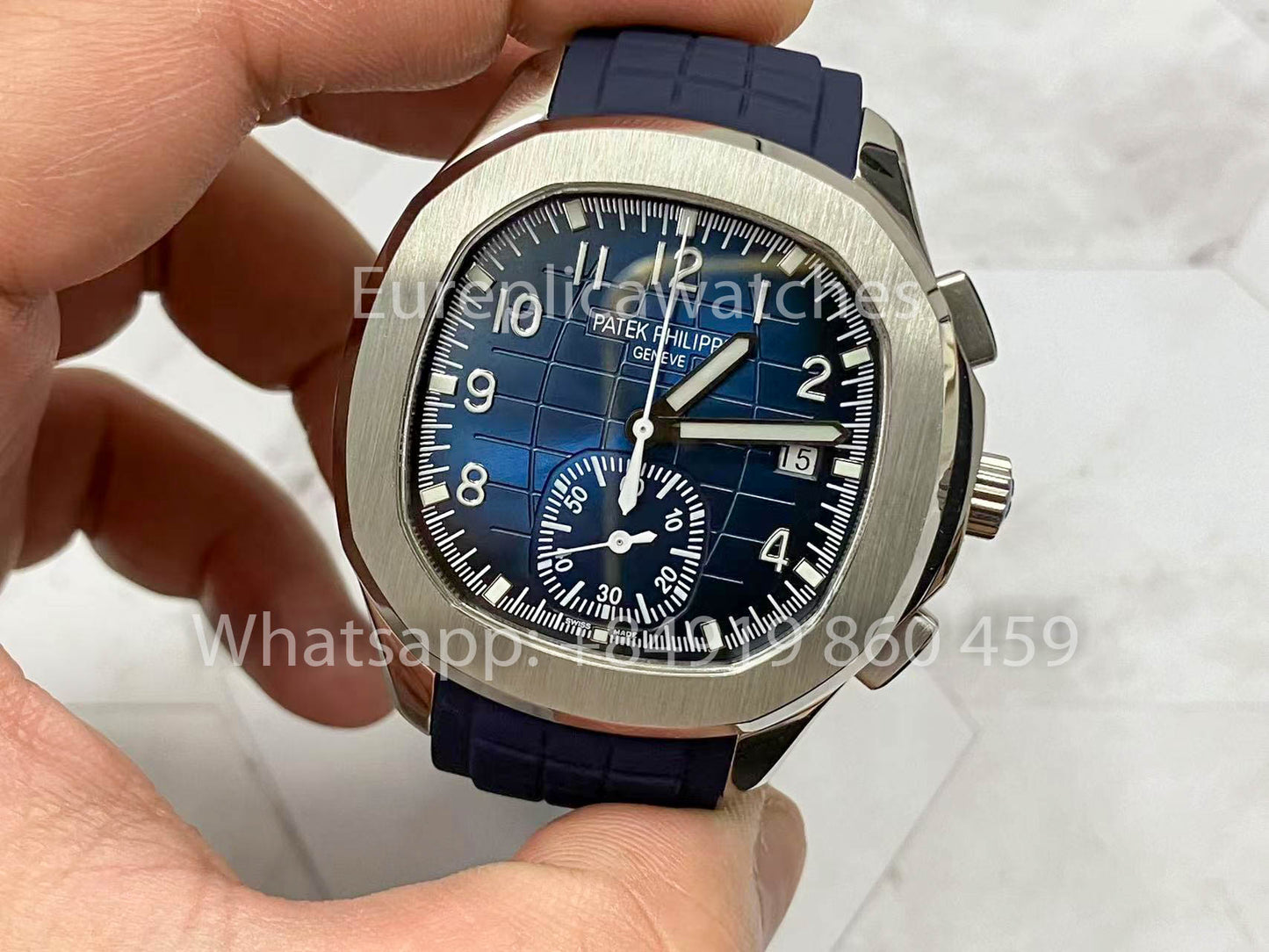 Patek Philippe Aquanaut 5968A-001 Blaues Kautschukarmband 1:1 Beste Version 3K Fabrik