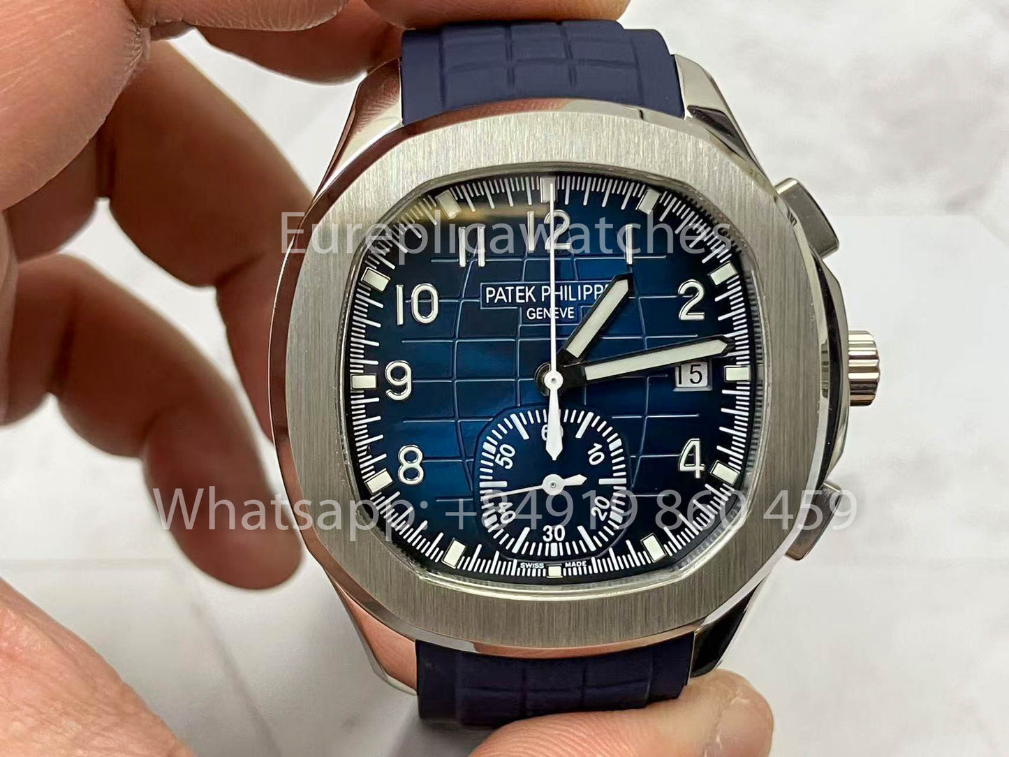 Patek Philippe Aquanaut 5968A-001 Blaues Kautschukarmband 1:1 Beste Version 3K Fabrik
