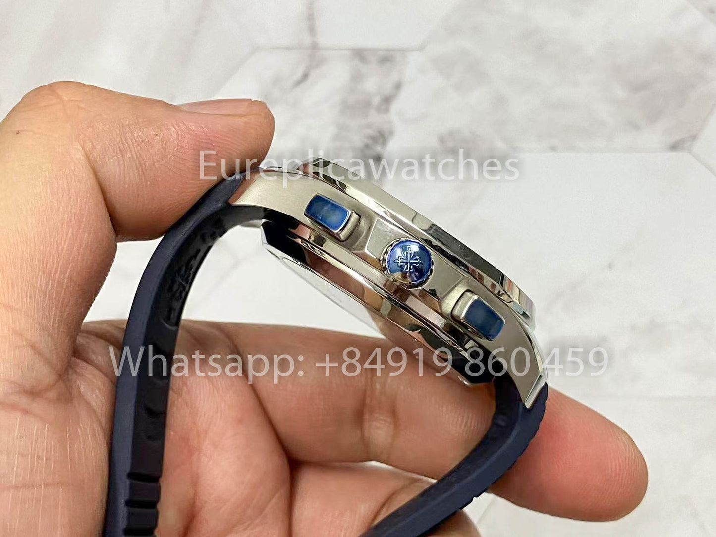 Patek Philippe Aquanaut 5968A-001 Blaues Kautschukarmband 1:1 Beste Version 3K Fabrik