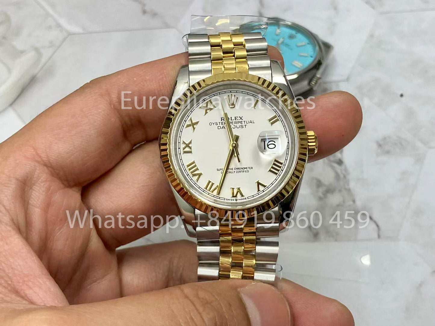 Rolex Datejust M126233-0029 Blanc et Or 1:1 Meilleure Version A+ Factory 36m