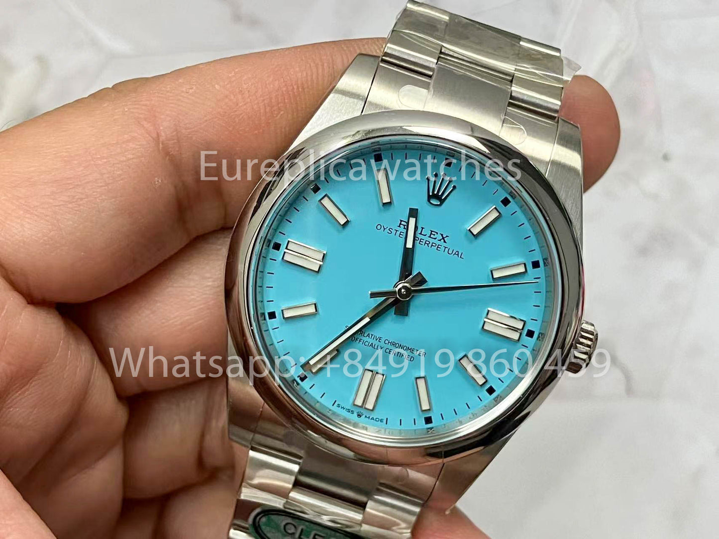 Rolex Oyster Perpetual M124300-0006 41MM 1:1 Best Edition Clean Factory Tiffany Blue Dial