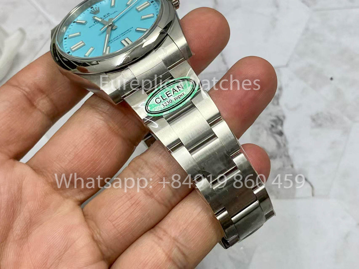 Rolex Oyster Perpetual M124300-0006 41MM 1:1 Best Edition Clean Factory Tiffany Blue Dial