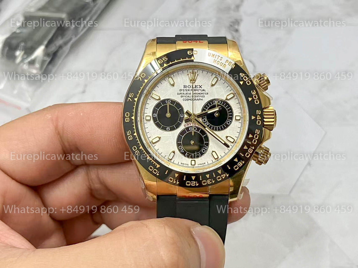Rolex Daytona Météorite en or jaune 126518LN 1:1 Meilleure version QF Factory Bracelet Oysterflex