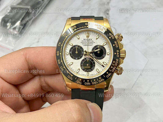 Rolex Daytona Yellow Gold Meteorite 126518LN 1:1 Best Version QF Factory Oysterflex Strap
