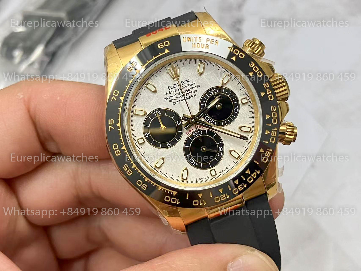 Rolex Daytona Météorite en or jaune 126518LN 1:1 Meilleure version QF Factory Bracelet Oysterflex