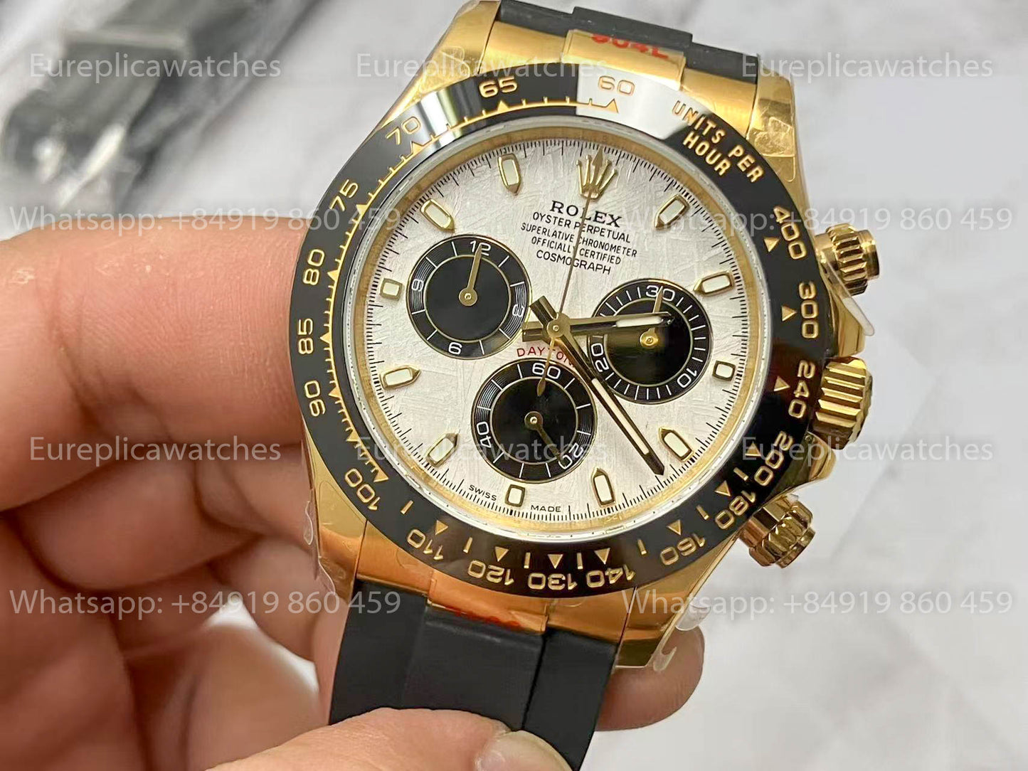 Rolex Daytona Météorite en or jaune 126518LN 1:1 Meilleure version QF Factory Bracelet Oysterflex