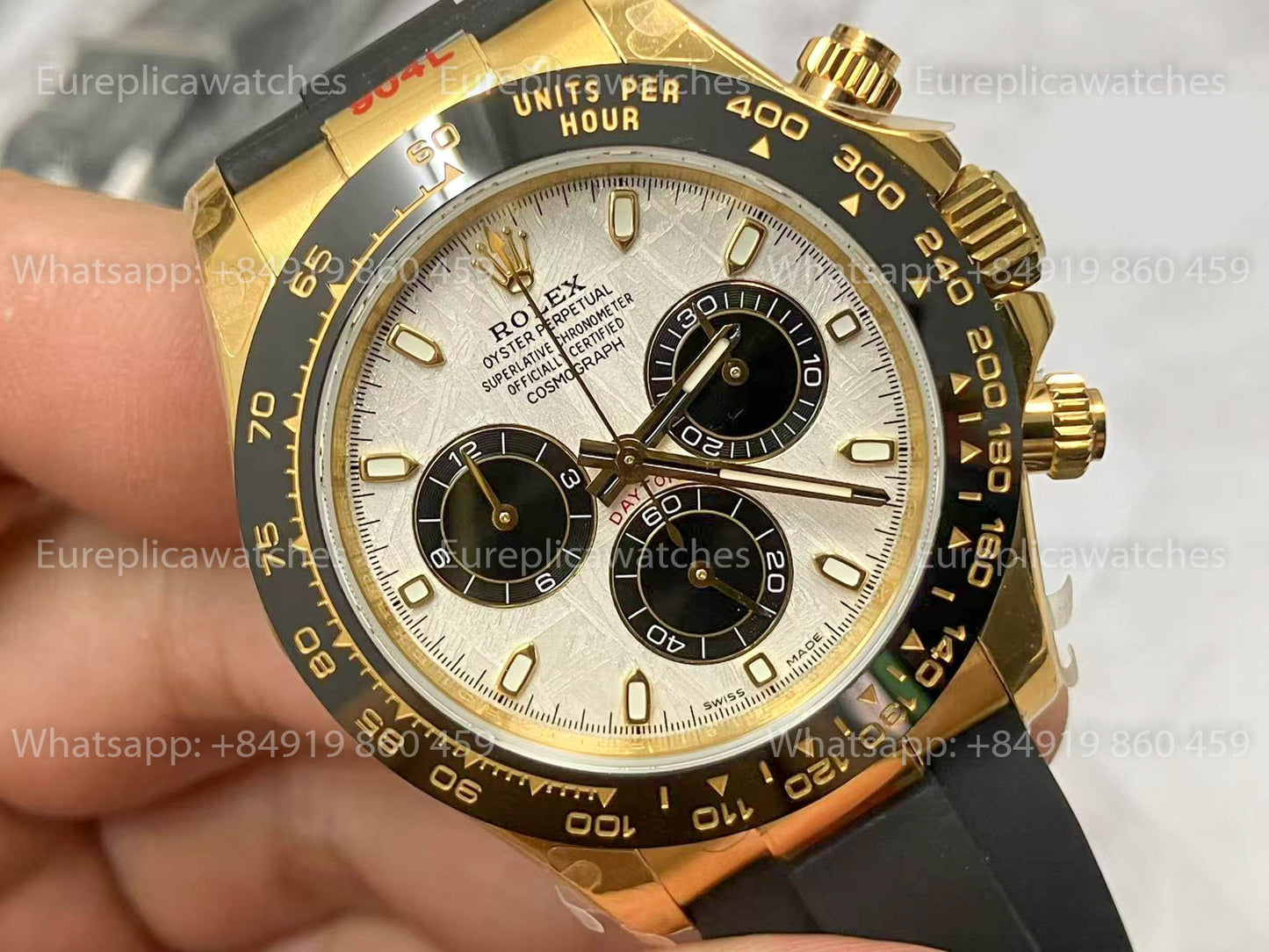 Rolex Daytona Météorite en or jaune 126518LN 1:1 Meilleure version QF Factory Bracelet Oysterflex