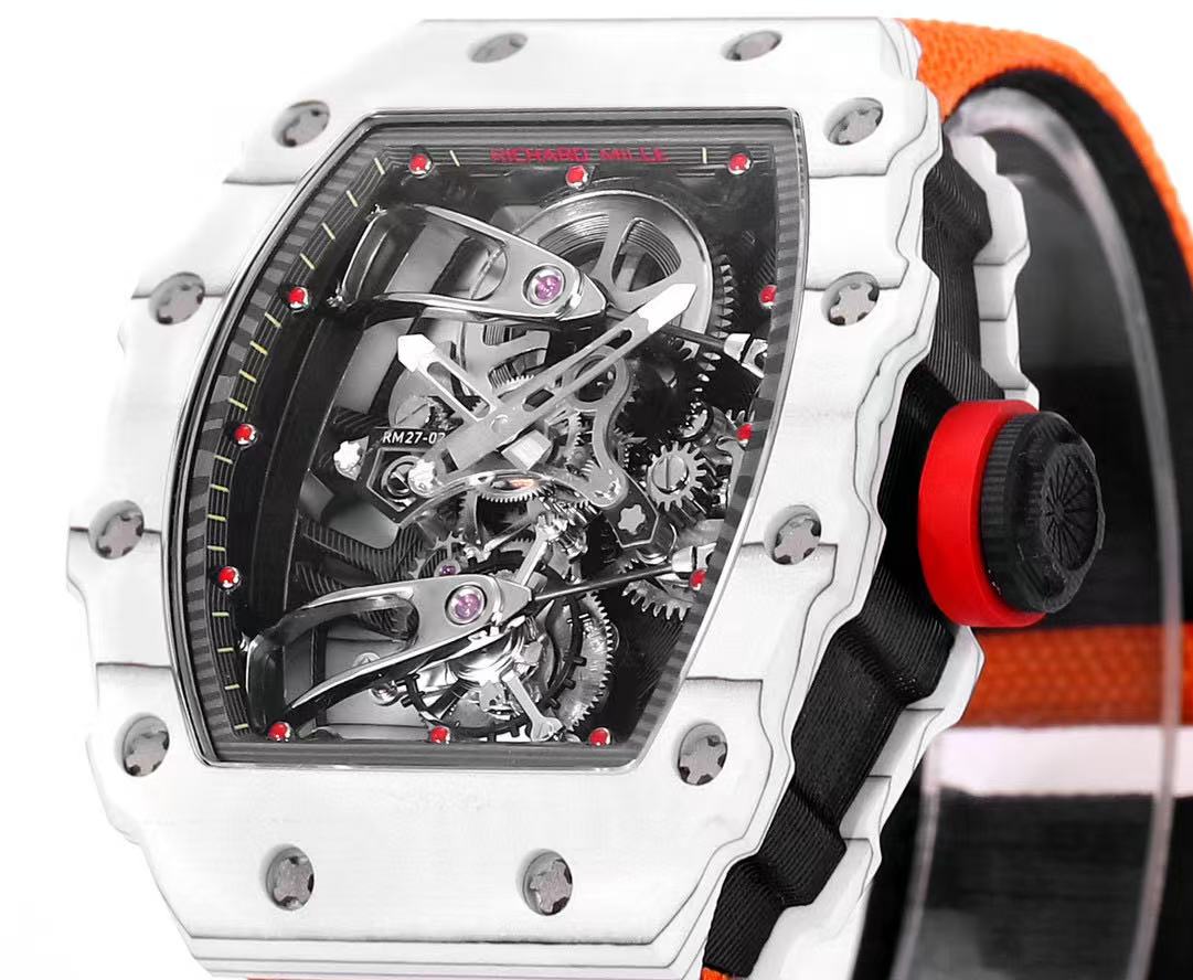 Richard Mille RM27-02 1:1 Best Version RM Factory Skeleton Tourbillon Orange Strap