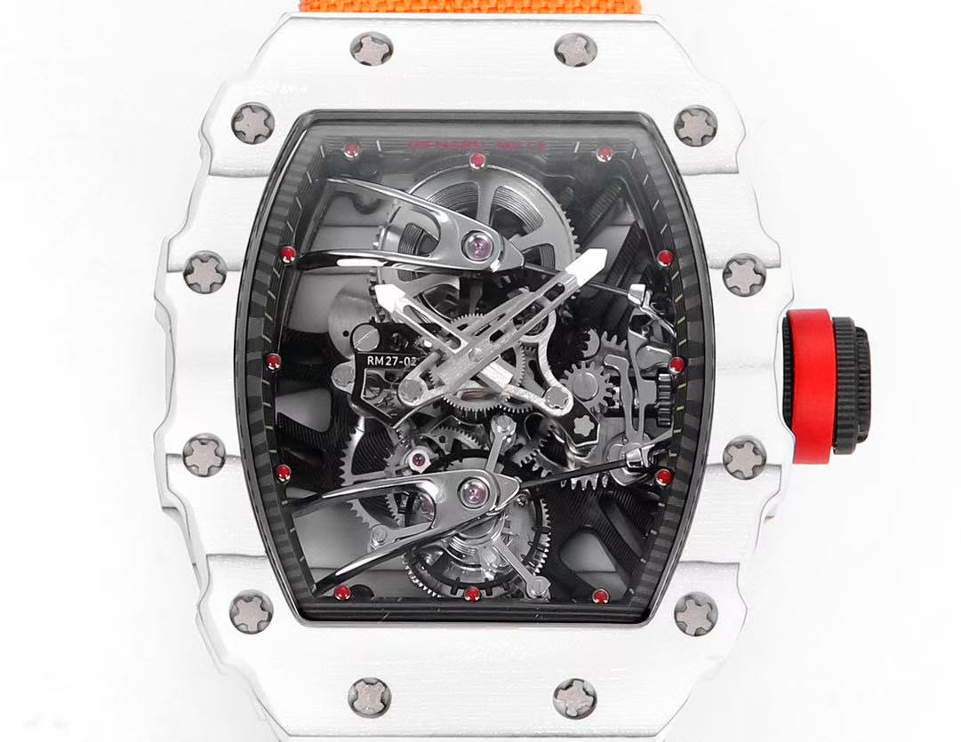 Richard Mille RM27-02 1:1 Best Version RM Factory Skeleton Tourbillon Orange Strap