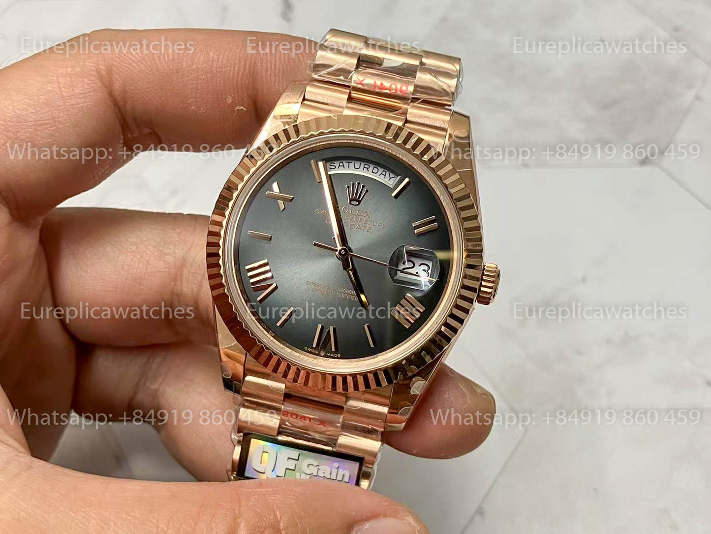 Rolex dévoile la nouvelle Day-Date 40 mm avec cadran ardoise fumée 2024 QF Factory 1:1 Best Edition 