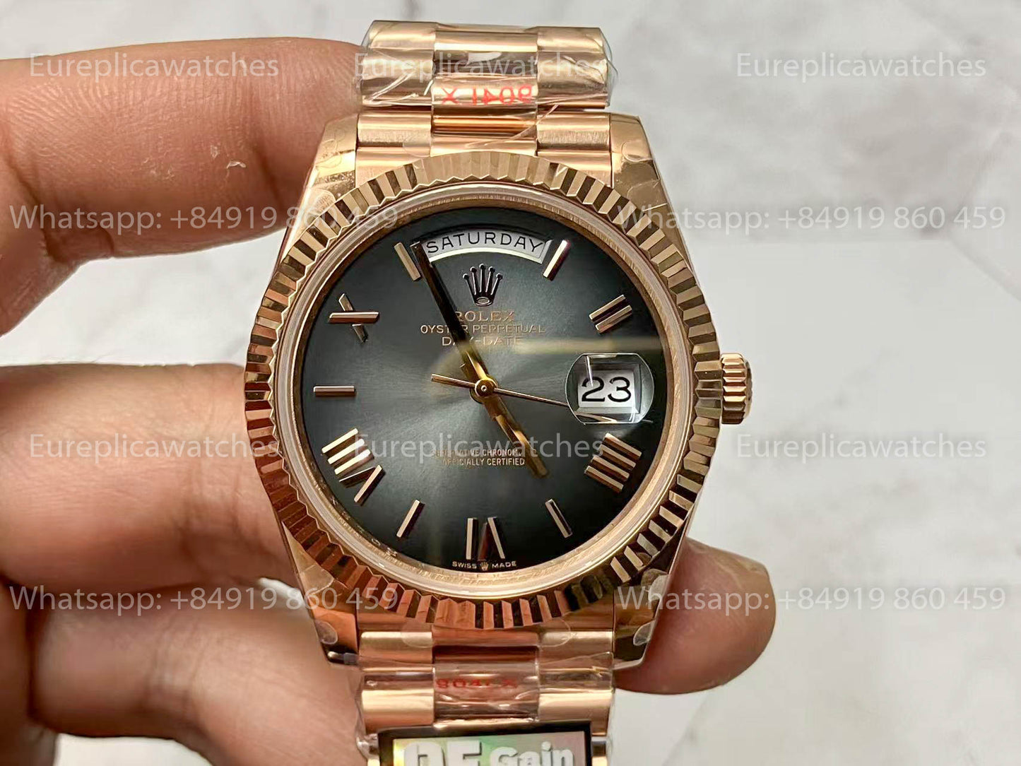 Rolex dévoile la nouvelle Day-Date 40 mm avec cadran ardoise fumée 2024 QF Factory 1:1 Best Edition 