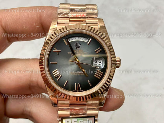 Rolex unveils the new Day-Date 40mm with a Smoked Slate Dial 2024 QF Factory 1:1 Best Edition