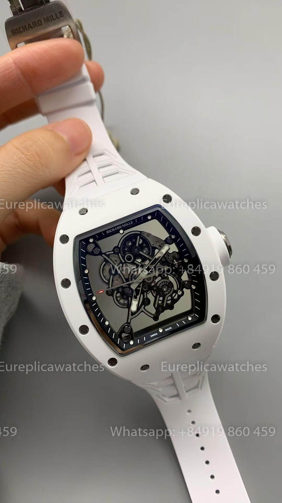 UMI RICHARD MILLE RM055 White Ceramic Case 1:1 High-Grade Custom Edition