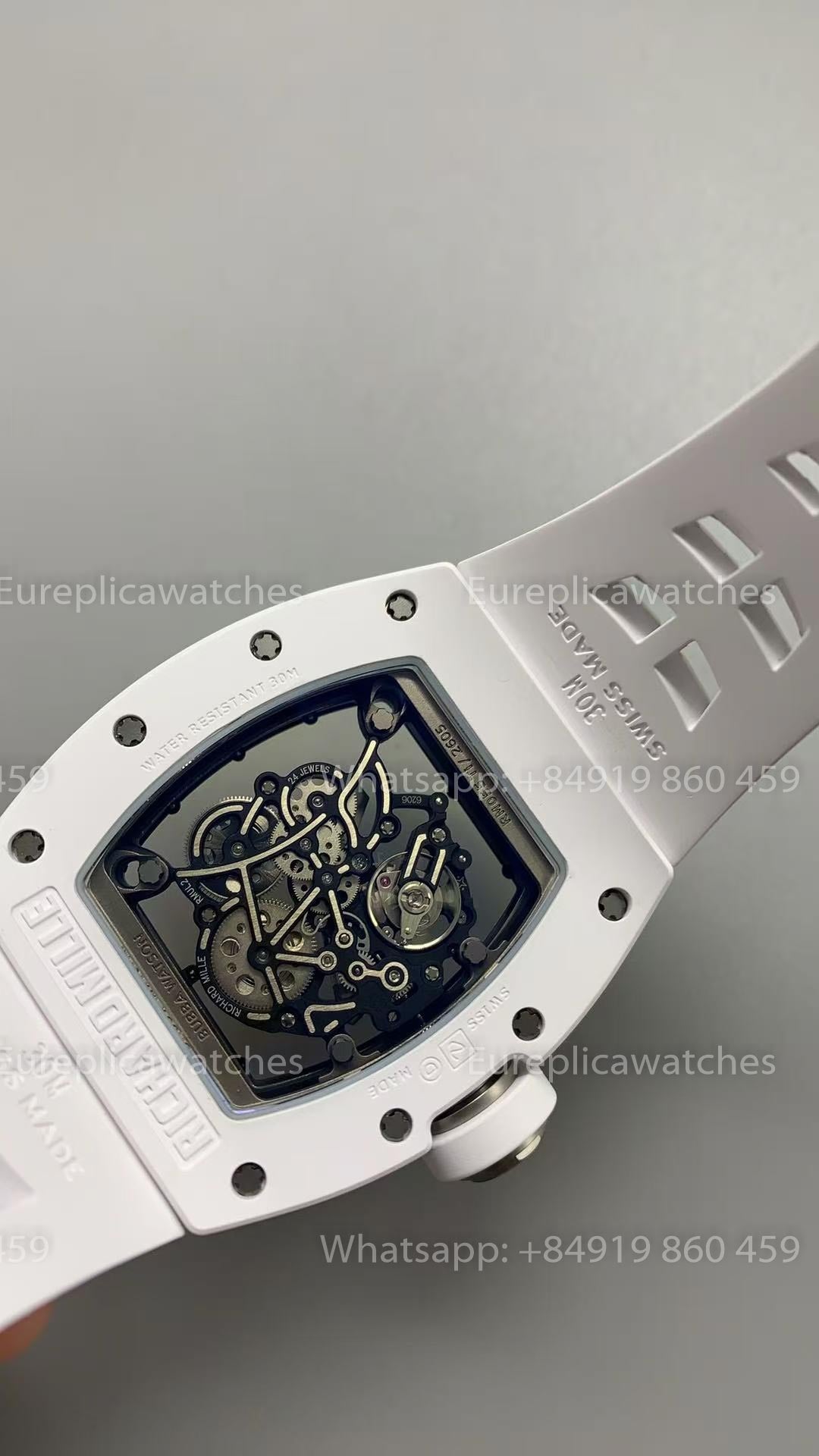 UMI RICHARD MILLE RM055 White Ceramic Case 1:1 High-Grade Custom Edition