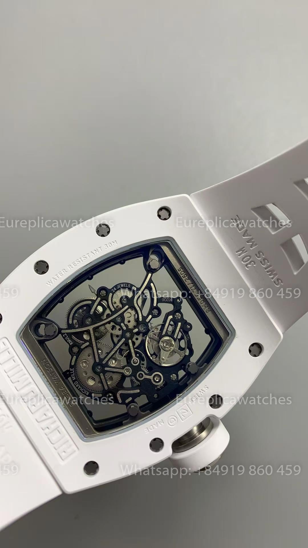 UMI RICHARD MILLE RM055 White Ceramic Case 1:1 High-Grade Custom Edition