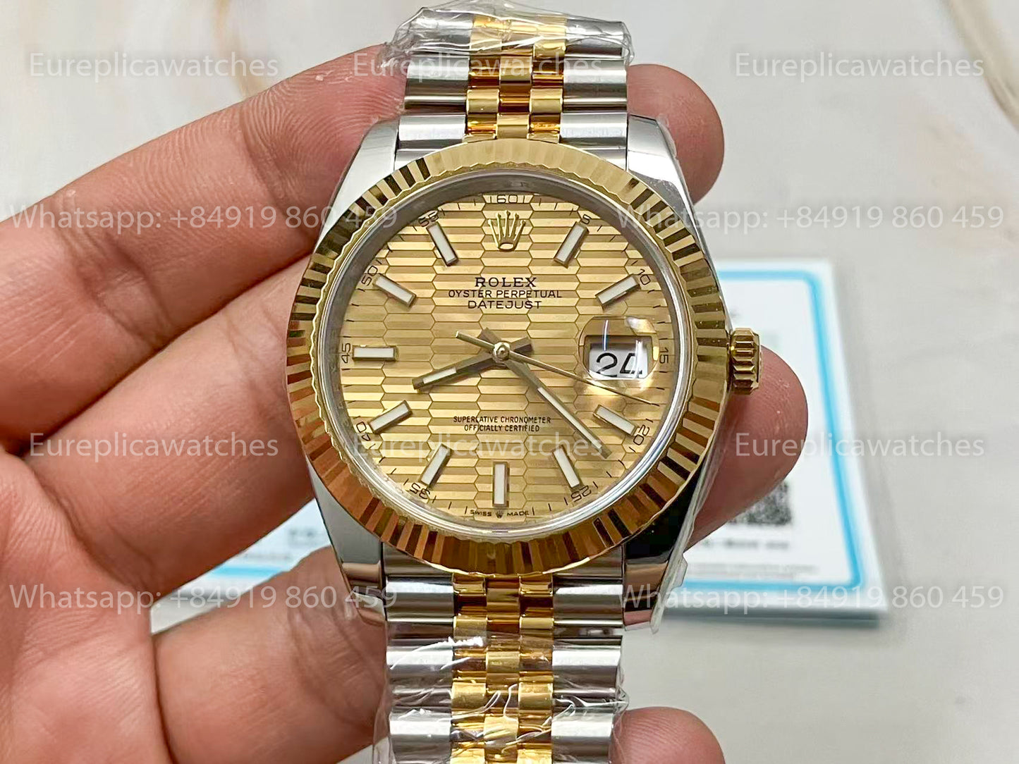 Rolex Datejust M1126333-0022 Yellow Dial 126333-0022 ARF custom gold 18k