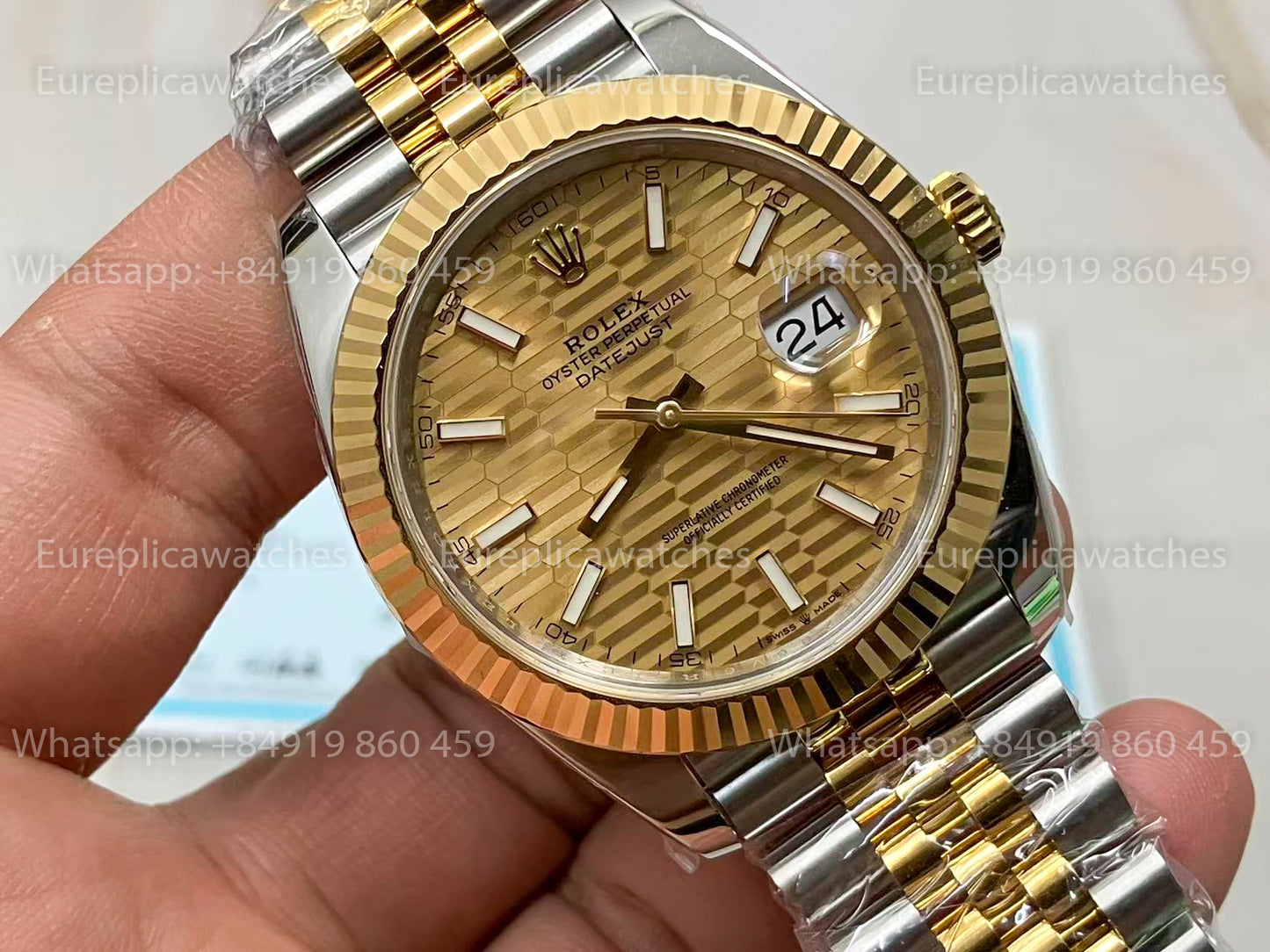 Rolex Datejust M1126333-0022 Yellow Dial 126333-0022 ARF custom gold 18k