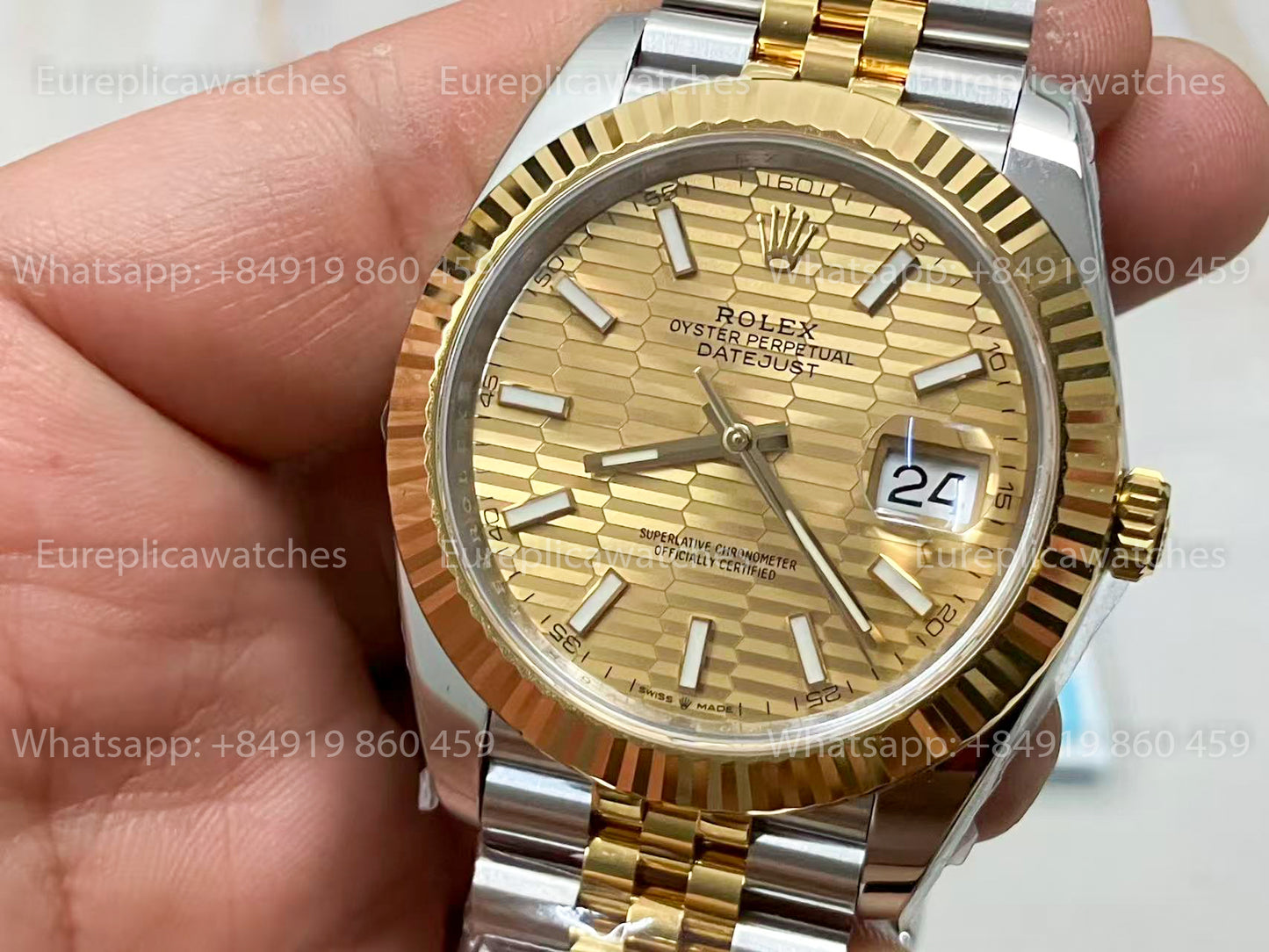 Rolex Datejust M1126333-0022 Yellow Dial 126333-0022 ARF custom gold 18k
