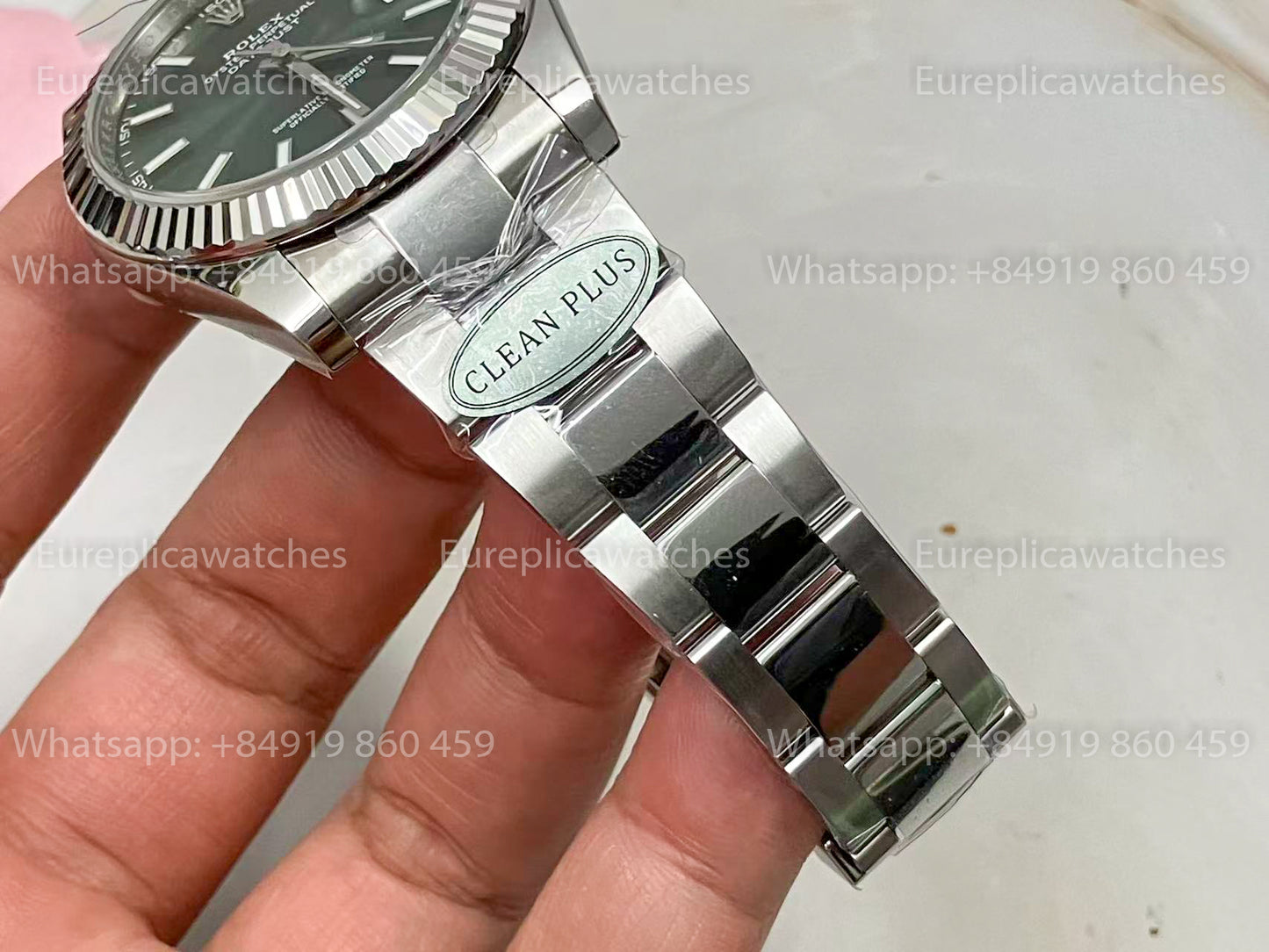C Plus Factory - Rolex Datejust M126334-0028 41mm Oyster Strap  Mint Green Dial