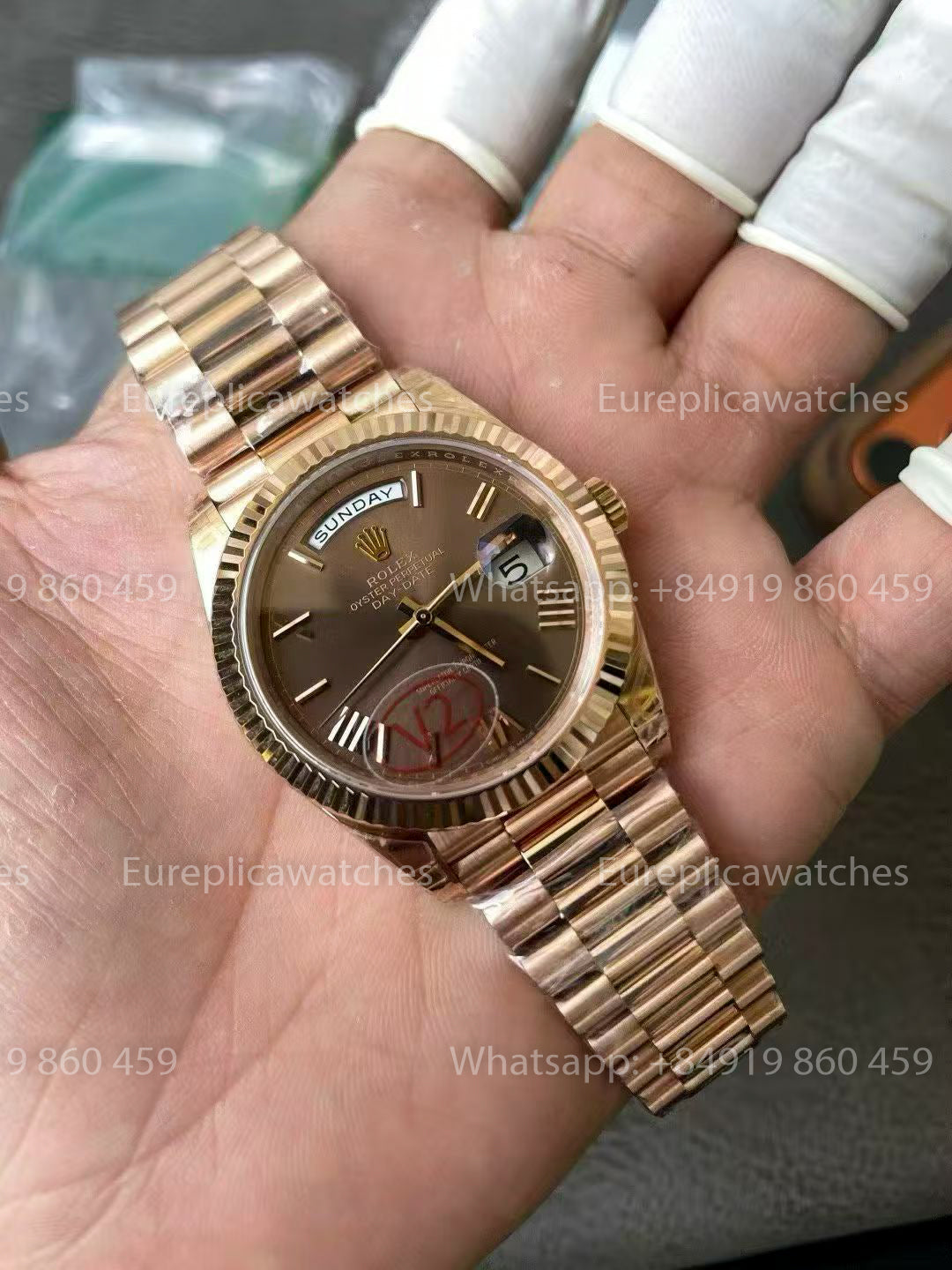 VSF Factory - Rolex Day Date 40 M228235-0002 Chocolate  Dial V2 3255 Dandong Movement