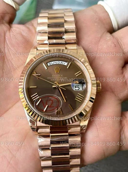 VSF Factory - Rolex Day Date 40 M228235-0002 Chocolate  Dial VS Factory V2 3255 Dandong Movement