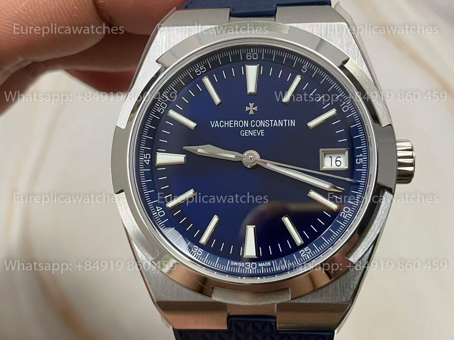Vacheron Constantin Overseas 4500V 1:1 Best Edition PPF Factory Blue Rubber Strap