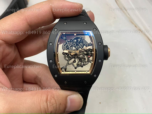UMI RICHARD MILLE RM055 Black Ceramic Case 1:1 High-Grade Custom Edition Old Strap
