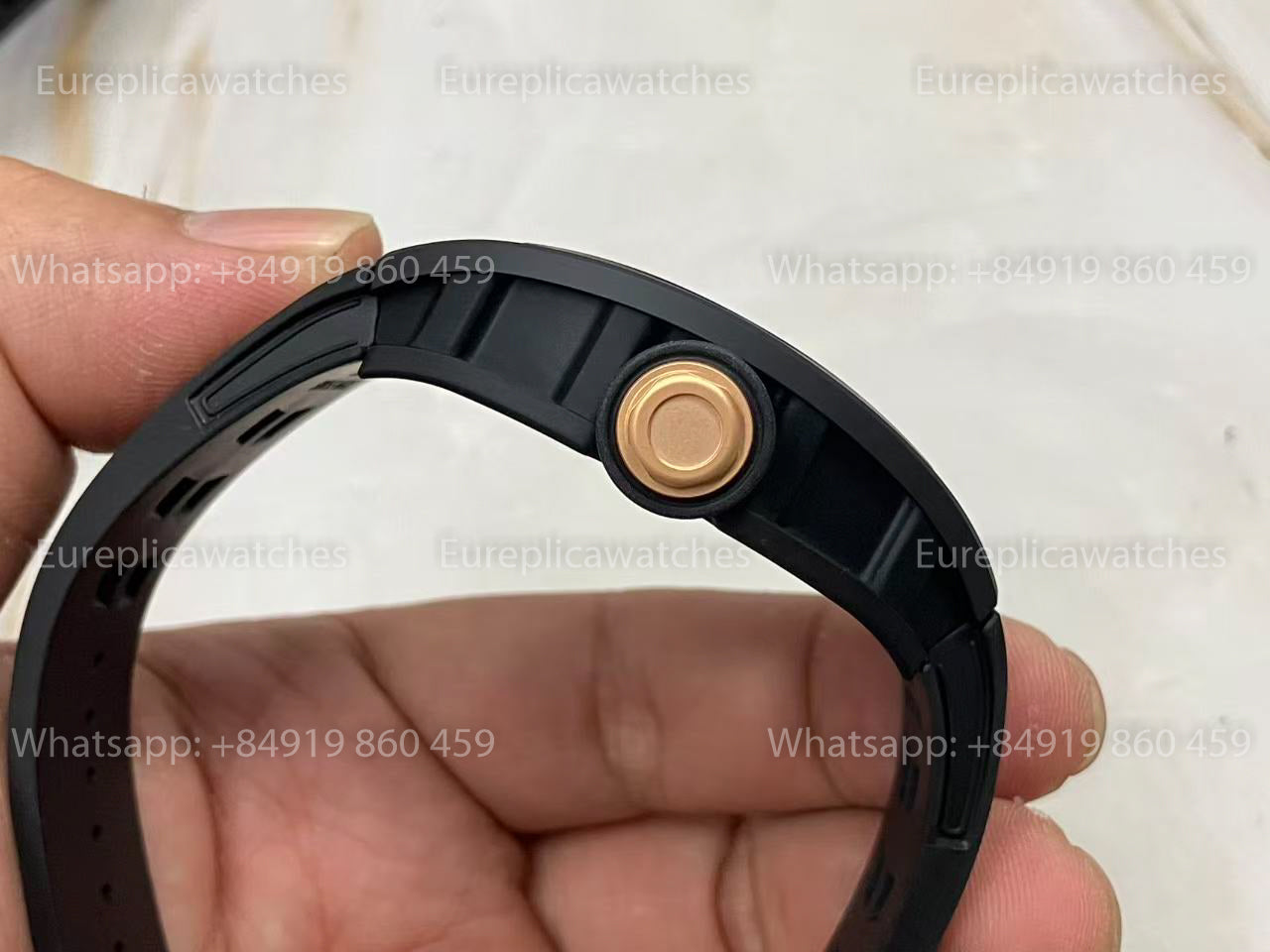 UMI RICHARD MILLE RM055 Boîtier en céramique noire Édition personnalisée haut de gamme 1:1 Ancien bracelet