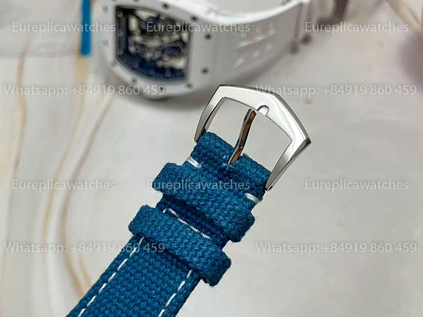 3K Factory - Patek Philippe Calatrava 6007A-001 blue dial fabric Strap